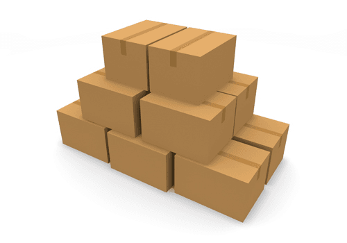 積み重ねられたダンボール箱のイラスト