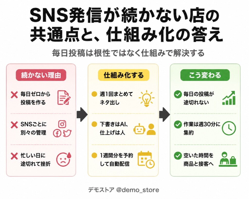 AIで生成したXの1枚図解投稿の例