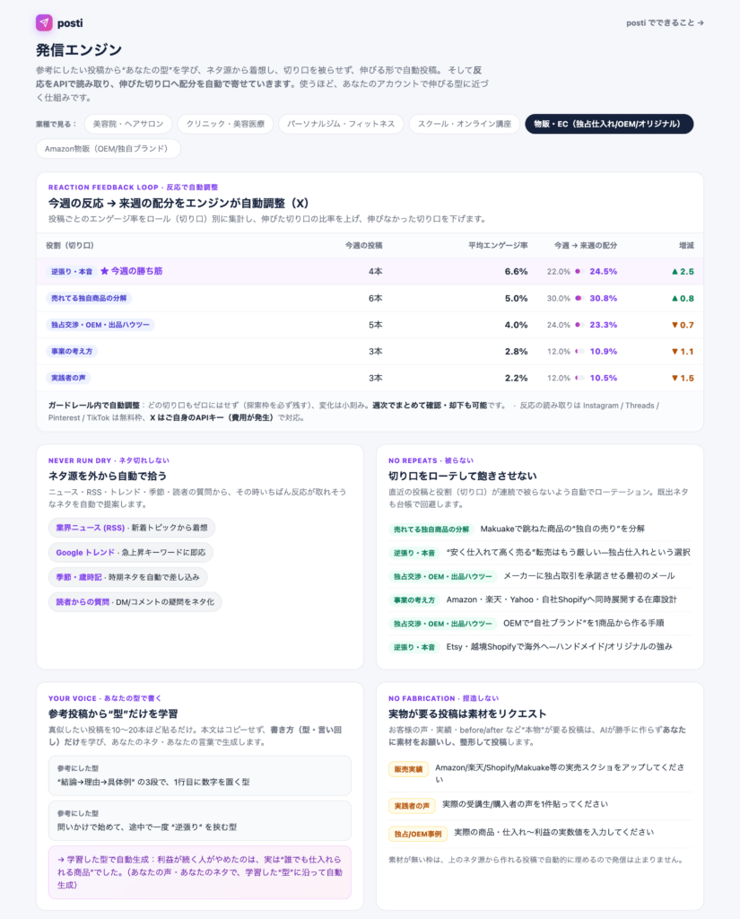 posti engine-trade 実画面
